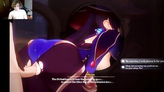 Genshin Impact Hentai - Mona got stuck in the washing machine and was fucked