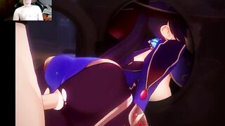 Genshin Impact Hentai - Mona got stuck in the washing machine and was fucked