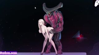 Another Alien Fuck pussy of this tall girl with big tits and anal sex | Hentai Games Gallery | P37