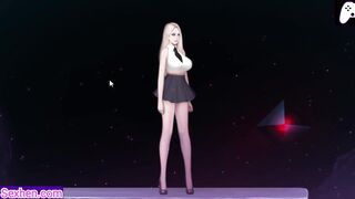 Tall blonde woman gets her pussy licked by the tongue of a horny alien | Hentai Games Gallery | P36
