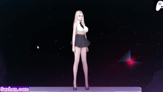 Tall blonde woman gets her pussy licked by the tongue of a horny alien | Hentai Games Gallery | P36