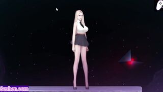 Tall blonde woman gets her pussy licked by the tongue of a horny alien | Hentai Games Gallery | P36