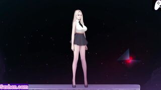 Tall blonde woman gets her pussy licked by the tongue of a horny alien | Hentai Games Gallery | P36