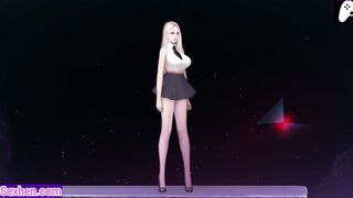 Tall blonde woman gets her pussy licked by the tongue of a horny alien | Hentai Games Gallery | P36