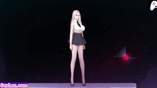 Tall blonde woman gets her pussy licked by the tongue of a horny alien | Hentai Games Gallery | P36