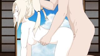 Tsunade doggy style~Naruto hentai animation sound~ commentary