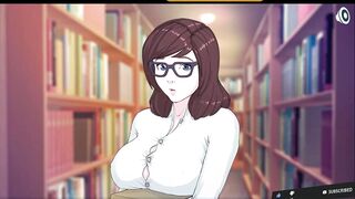 the library insanely cute exceptionally busty
