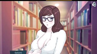 the library insanely cute exceptionally busty