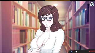 the library insanely cute exceptionally busty