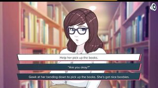 the library insanely cute exceptionally busty