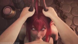 Succubus Sinia Being a Demon Slut Blowjob (Animations with Sound)
