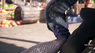 Naga Deep Blowjob Furry With Horse Dick Creampie | Carnal Instinct | 3D