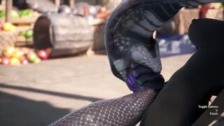 Naga Deep Blowjob Furry With Horse Dick Creampie | Carnal Instinct | 3D