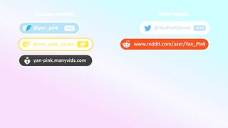 Jerking off to a hot redhead hentai girl. With title - Yan Pink