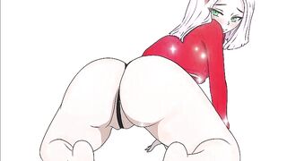 Sakura Haruno Babygirl Makes A Mess On Her Bed