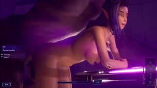 Subverse - Elf gets a creampie from a huge furry monster very hot sex