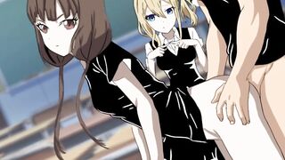 Kaguya sama love is war~ Miko Iino and ai Hayasaka fucked at school
