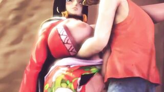 LUFFY Nico Robin sex oral