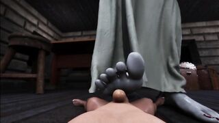 Dimitrescu Footjob Ethan Animation