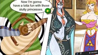 Legend of zelda lesbian with princesses and warriors