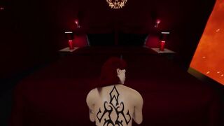 POV In hells bedroom. Sexy small breasted demon woman , cock teases, fucks and gives you a handjob w