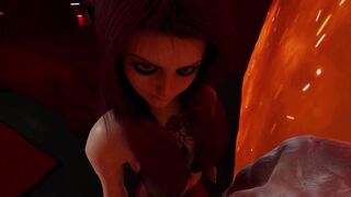 POV In hells bedroom. Sexy small breasted demon woman , cock teases, fucks and gives you a handjob w
