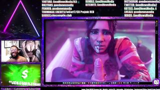 Panam Palmer Jerks Off An Edgerunner Until Thick Cum Blasts On Her Slut Face