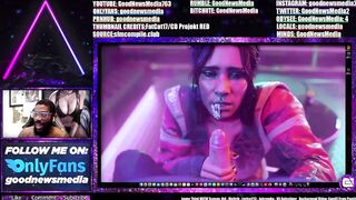 Panam Palmer Jerks Off An Edgerunner Until Thick Cum Blasts On Her Slut Face