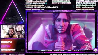 Panam Palmer Jerks Off An Edgerunner Until Thick Cum Blasts On Her Slut Face