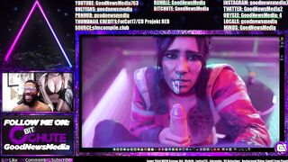 Panam Palmer Jerks Off An Edgerunner Until Thick Cum Blasts On Her Slut Face