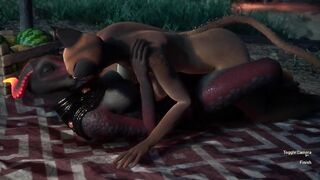Missionary Fuck Futa With Huge Dick Furry Creampie | Carnal Instinct | 3D