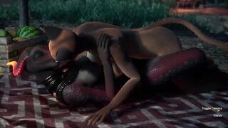 Missionary Fuck Futa With Huge Dick Furry Creampie | Carnal Instinct | 3D