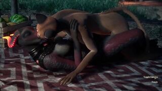 Missionary Fuck Futa With Huge Dick Furry Creampie | Carnal Instinct | 3D