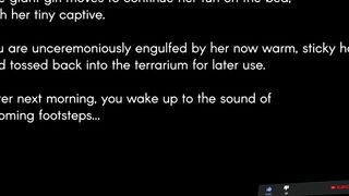 Sex with giant woman and magical female orgasm