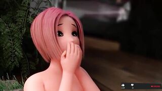 Sexy giant woman gets magical