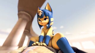 Ankha Rides Huge Cock Until her Ass is Filled with Cum