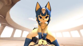 Ankha Rides Huge Cock Until her Ass is Filled with Cum