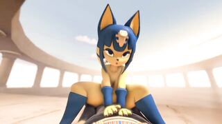 Ankha Rides Huge Cock Until her Ass is Filled with Cum