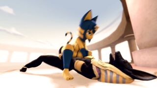 Ankha Rides Huge Cock Until her Ass is Filled with Cum
