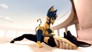 Ankha Rides Huge Cock Until her Ass is Filled with Cum
