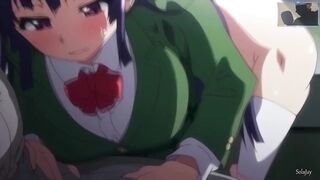 My beloved student started squirting on the bus