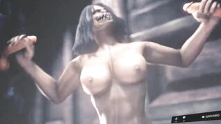 Shingeki no Kyojin Titans Oral Sex Threesome