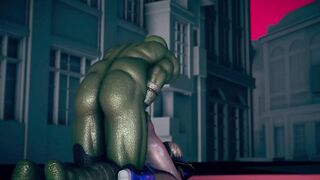 beautiful knight fucked with ork in devastated town.