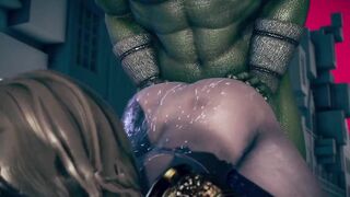 beautiful knight fucked with ork in devastated town.