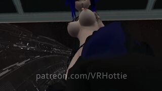 Cyberpunk 2077 Blue Haired Babe Fucks You in Pilot Chair Space Station Parody Robot POV Lap Dance