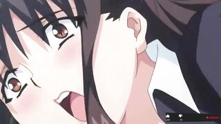Student is very aroused with her friend and sucks his penis and masturbates him with her tits