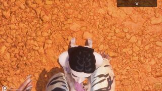 Wild Life / New Girl Alissa Knoted by a Tiger in POV