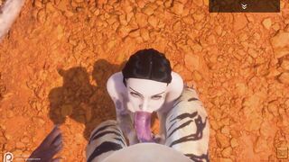 Wild Life / New Girl Alissa Knoted by a Tiger in POV