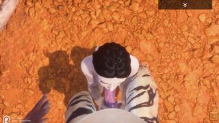 Wild Life / New Girl Alissa Knoted by a Tiger in POV