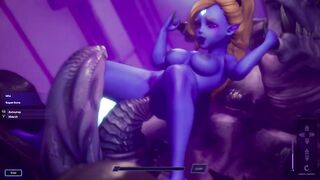 Subverse - Furry monster alien with huge horse cock cumshot in tight ass